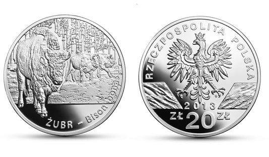 20 zł  Żubr (łac. Bison Bonasus) 2013